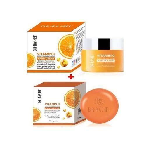 DR RASHEL Vitamin C Brightening & Anti-Aging Night Cream - 50g + Soap