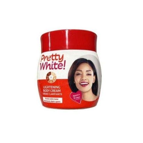 Pretty White LIGHTENING BODY CREAM Evens Skin Tone Removes Dark Spots