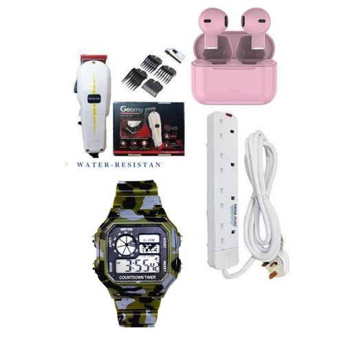 Geemy Shaver big 1 plus extension 4 way pro 5s pink design watch