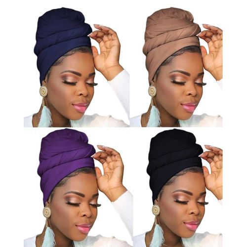 Head Wraps for Women Long Headwraps Hijabs Scarf Large Headscarf Stretch Tie Hair Headbands