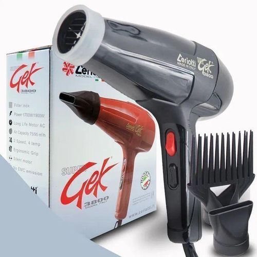 High Quality Saloon Ceriotti Heavy Duty Super GEK 3800 Commercial Blow Dry Hair Dryer - Black