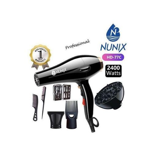 Nunix 2500wats Commercial Use Hair Dryer Blow Dryer Hair Tools- Flat iron, tongs, manicure set, combs, curls