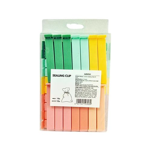 Miniso Colorful Sealing Clips 24 Pack