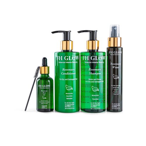 FH GLOW Rosemary Hair Care Set (Shampoo, conditioner, oil and spray)