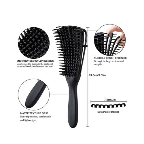 Detangling Hair Brush For Natural Hair 8 Rows