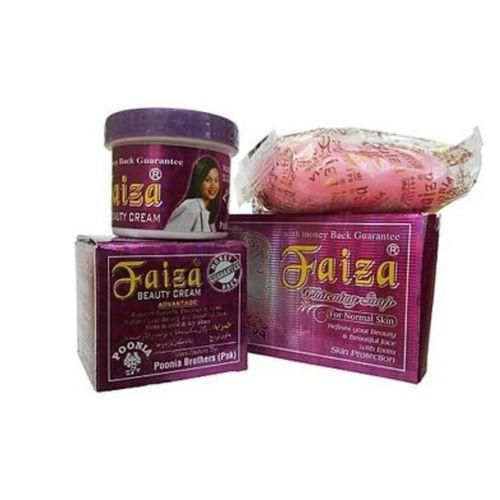 Poonia Brothers Faiza Beauty Cream and Whitening & Fairness Soap Combo Set of 2