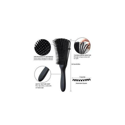 2 in 1 Detangler & Styler Hair Brush Black