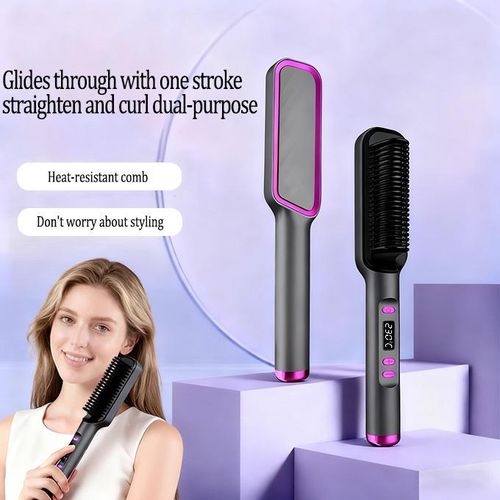 Straight hair comb is not easy to damage hair, portable for home use, two in one, straight hair, curly hair dual-use