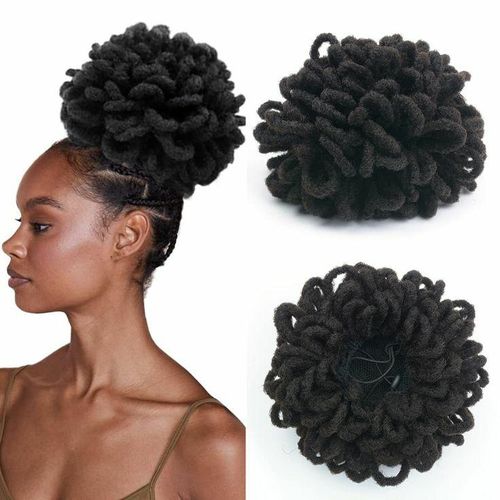 All natural Artificial dreadlocks bun
