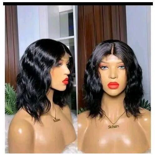 Human blend Closure semi human bodyweave wig