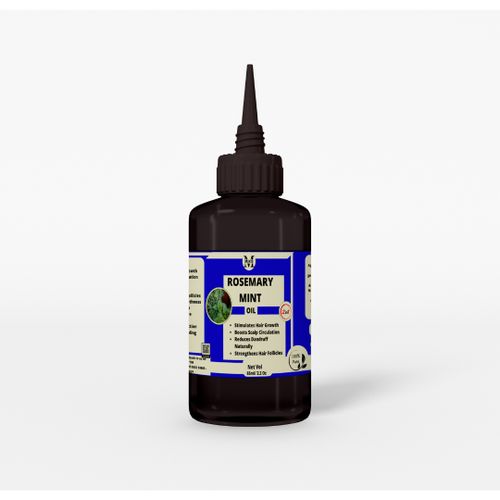 Mekis Rosemary Mint Oil - Stimulates Hair Growth , Boosts Scalp Circulation, Reduces Dandruff Naturally ,Strengthens Hair Follicles