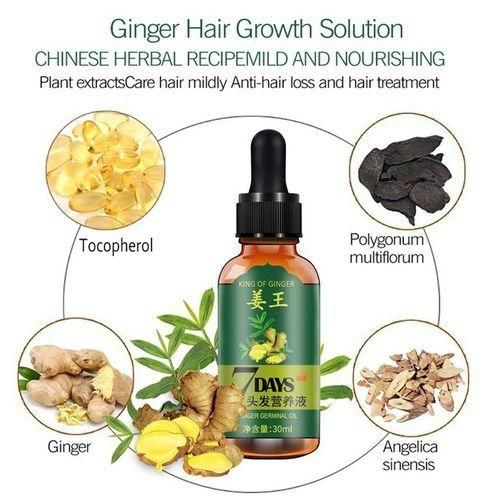 7 Day Hair Growth Serum For Men&Women- 7 Tonic Ginger Germinal Oil