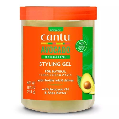 Cantu Alcohol Free Hydrating Avocado Styling Gel.