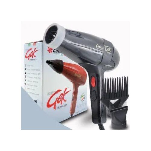 GEK 3800 Professional Blow Dryer – Fast-Drying Hair Dryer with Heat Control, Low Noise, and Powerful AC Motor for Salon & Home Use