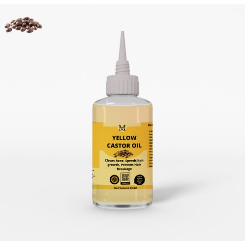 Mekis Yellow Castor Oil- 60ml,Clears Acne,Speeds Hair Growth,Hydrates
