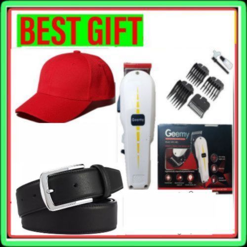 Geemy Barber Shop Shaving Machine & Belt + Cap