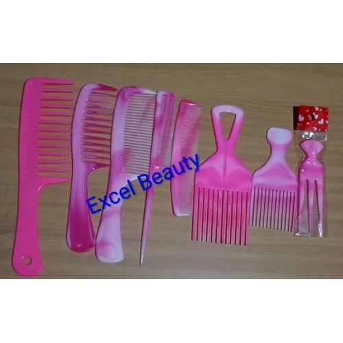 9Pcs Hair Combs for Women, Comb Set for Hair Styling and Detangling - Wide, Fine, Parting Rat Tail, Hairdressing, Double-Wide Combs for Wet Wavy Curly Thick Hair, Women and Men