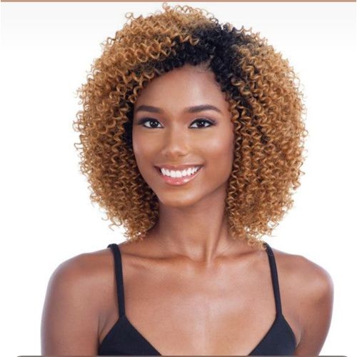 Short curly ombre afro wig