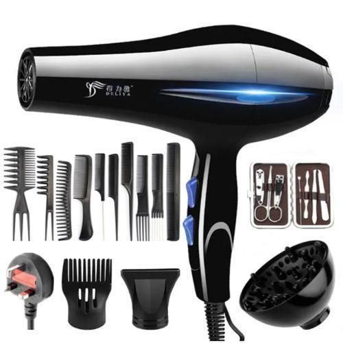 Professional Hair Dryer 2200W - Fast Heating, Hot & Cold Wind, High-Power Salon Blow Dryer