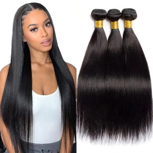 Fashion Idol Human STYLE ICON Straight Hair Bundle HH CC. STW 10" 1PACK color Y1B Nature Hair 6 PCS In A Pack Hair Extension For Women