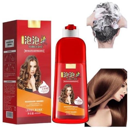 Meidu Plant Bubble Hair Dye Shampoo, Natural Hair Color, Nourishing Foam Hair Dye, 500ml
