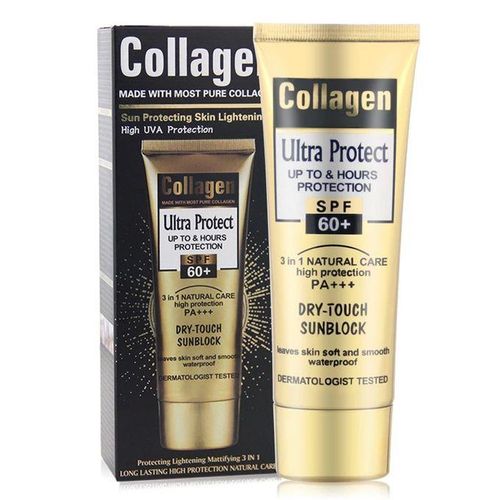 Fruit Of The Wokali Collagen Ultra Protect SPF 60+, 3 In 1 Natural Care Dry-touch Sunblock
