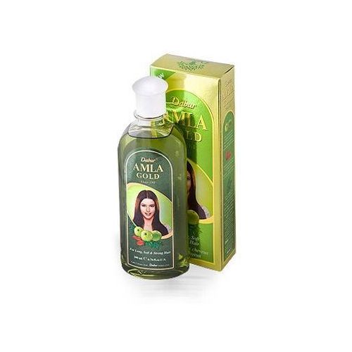 Dabur Amla Gold Hair Oil-Serum-Natural Treatment for All Types of Hair with Amla, Almond and Henna for Women with a FREE COMB.
