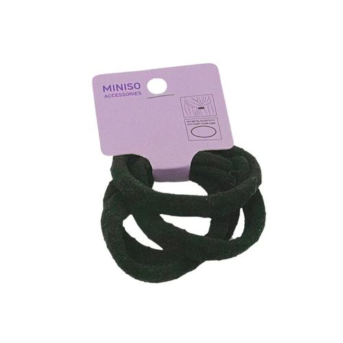 Miniso Black Basic Hair Ties (4 pcs)