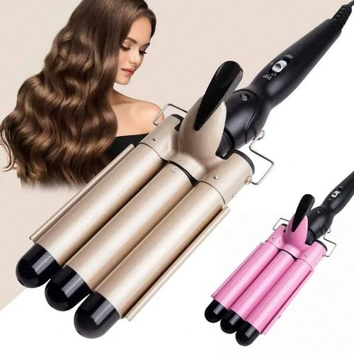 Hair Curling Iron, Three Barrel Curling Iron Wand, Ceramic Tourmaline Triple Barrels, Hair Curler, 3 Barrels Hair Crimper New Version, Hair Waving Styling Tools For Women & Girls