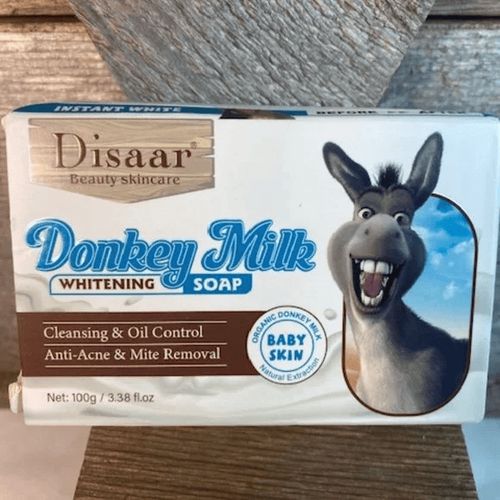 Disaar 100g Donkey Milk Handmade Soap for Face&Body Cleansing Wash Soap Nourishing and Brightening Hydration Essential Oil Soap