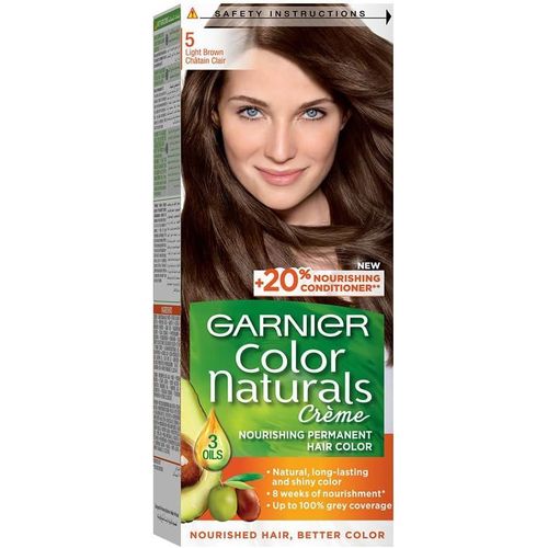 Garnier Color Naturals Fr/gb/ar 5 Ch Cl (Light Brown) Nourishing Permanent Hair Color with 20% Nourishing Conditioner - 110ml