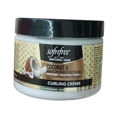 Sofn'free CURLING CRÈME Coconut & Jamaican Black Castor Oils FRIZZ FREE MOISTURE SHINE