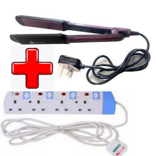 Nunix Ladies Hair Straightener Flat Iron Styler + Extension
