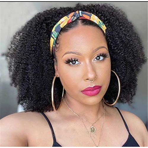 Soft Kinky Synthetic Headband Wig +Free Wig Cap