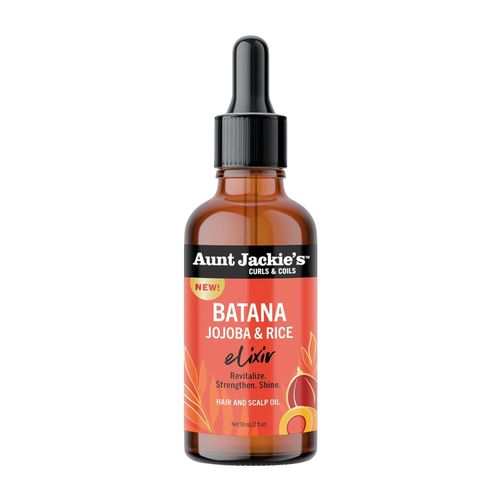 Aunt Jackie'S Curls & Coils Batana, Jojoba & Rice Elixir Hair and Scalp Oil, 2 fl oz to Revitalize, Strengthen and Shine to your hair/locks