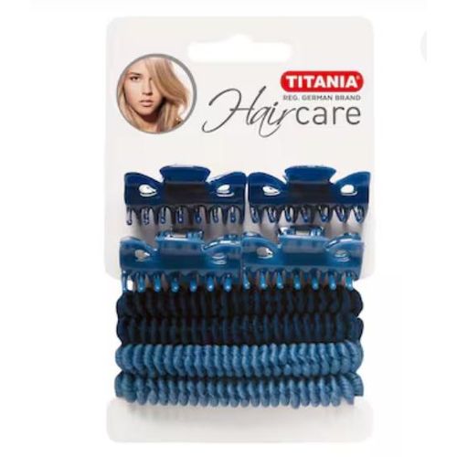 titania 8001 Hair Bands & Clips Set β 4 Bands + 4 Clips