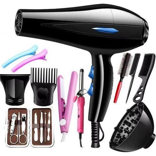 Canye Professional Salon And Home Hair Dryer Blowdry Straightener With Hair And Nail Accessories