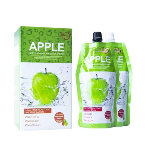 Apple No Ammonia Hair Color Cream, Black β Lead-Free, Non-Toxic, Fast-Acting Formula