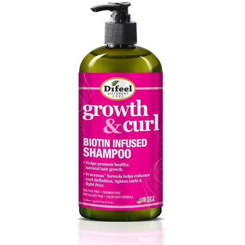 Difeel Growth and Curl Biotin Shampoo Curly Hair Shampoo for Hair Growth,