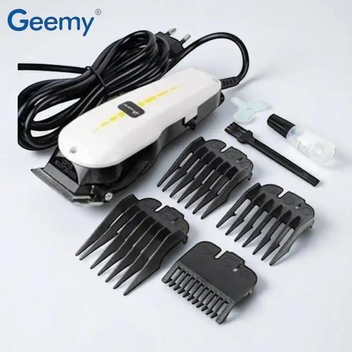 Geemy Professional Hair Clipper Stainless Steel Blades Adjustable Cutting Lengths High Powered Motor for Precise and Comfortable Haircuts