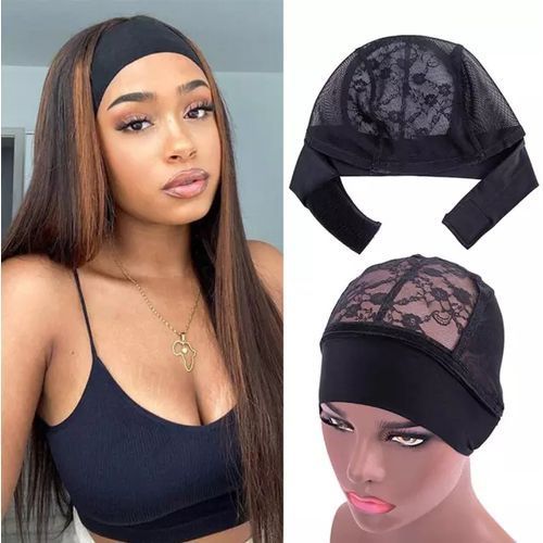 3pcs High Quality Glue Less Lace Dome Headband Wig Caps