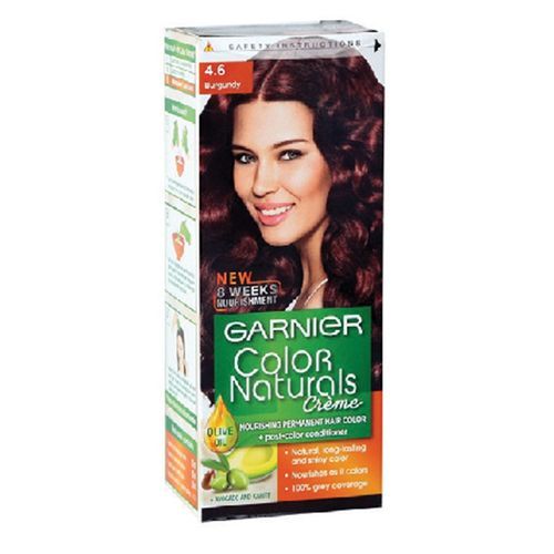 Garnier Color Naturals Fr/gb/ar 4 (Burgundy) Nourishing Permanent Hair Color With 20% Nourishing Conditioner - 110ml