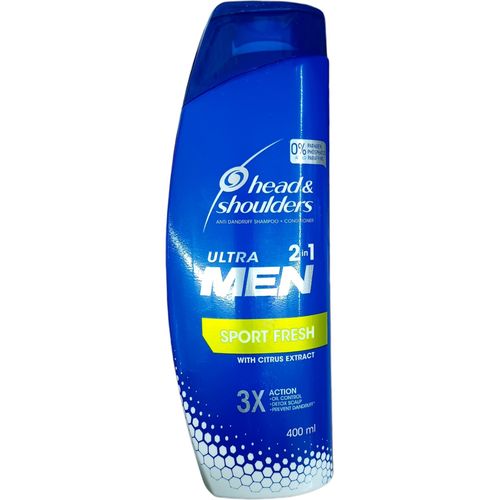 Head & Shoulders Ultra Men SPORT FRESH ANTI-DANDRUFF SHAMPOO + CONDITIONER With Citrus Extract OIL CONTROL Detox Scalp
