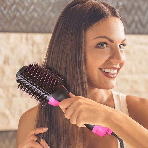 Electric Blow Dryer Brush Hair Straightener Curler