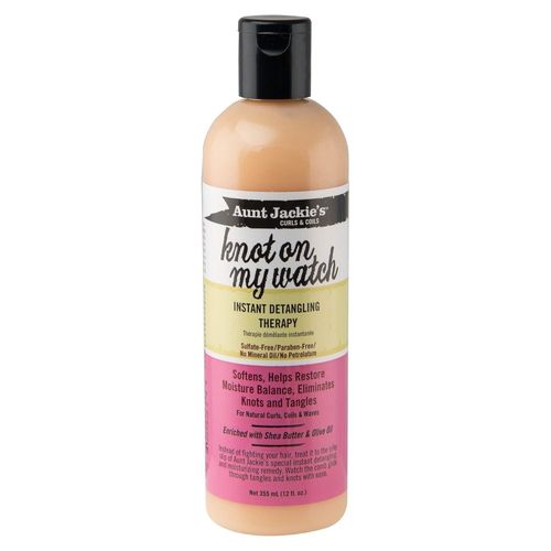 Aunt Jackie'S Curls and Coils Knot On My Watch Instant Hair Detangling Therapy for Natural Curls, Coils and Waves, Enriched with Shea Butter, 12 oz