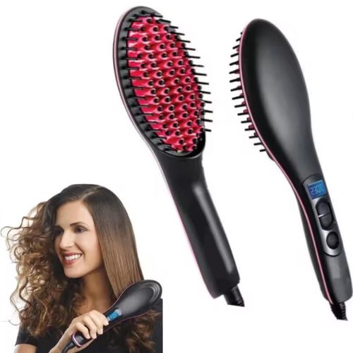 Hair straightener comb brush