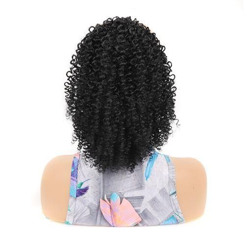Ladies Short Small Curly Wig 1B#