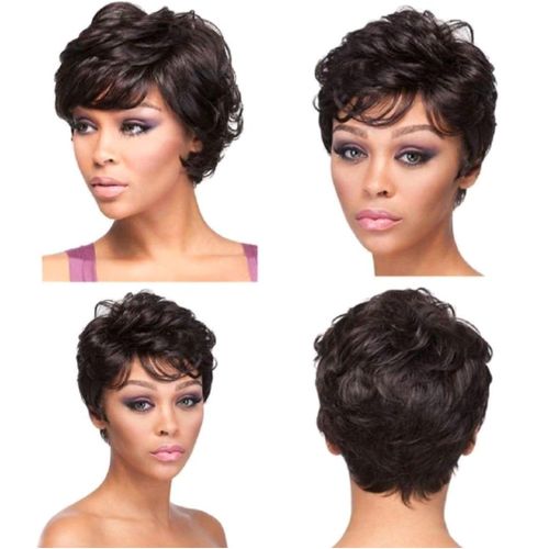 JC 2023 New Women Wig African Small Curly Short Hair Chemical Fiber Synthetic Wigs For Women Black