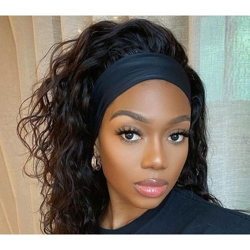 Fashion Classic Body wave semi human headband wig
