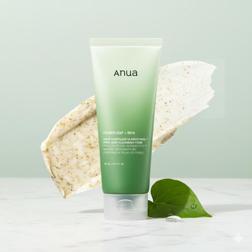 Anua Heartleaf + BHA Pore Deep Cleansing Foam - Your Secret to Clear, Refined Skin!